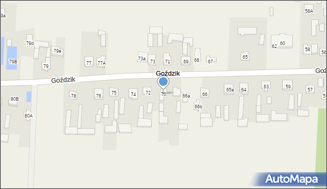 Goździk, Goździk, 70, mapa Goździk