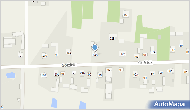 Goździk, Goździk, 94A, mapa Goździk