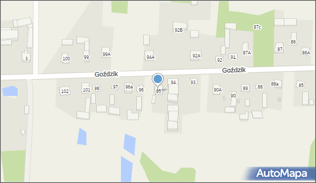 Goździk, Goździk, 95, mapa Goździk