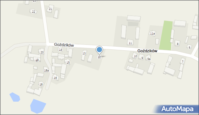 Goździków, Goździków, 12, mapa Goździków