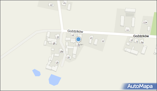 Goździków, Goździków, 15, mapa Goździków