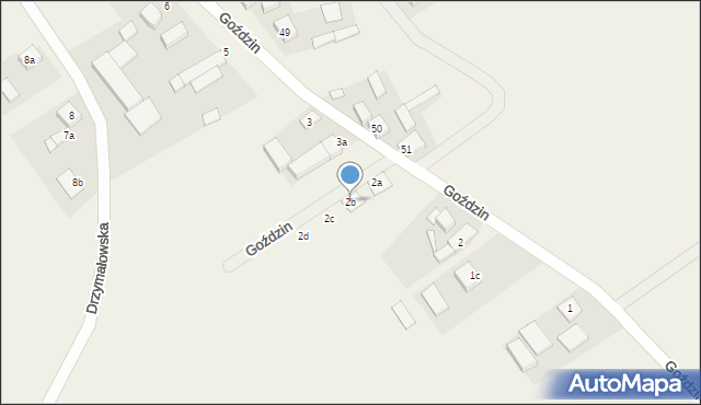 Goździn, Goździn, 2b, mapa Goździn