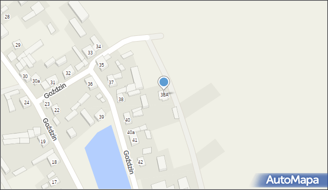 Goździn, Goździn, 38A, mapa Goździn
