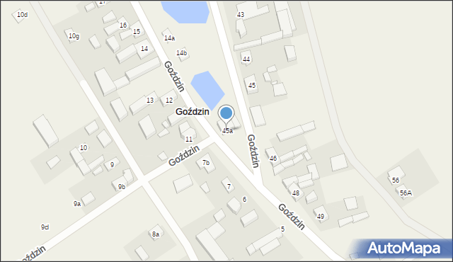 Goździn, Goździn, 45a, mapa Goździn