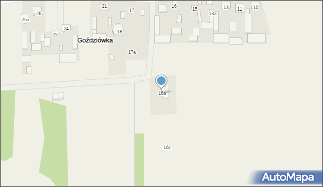 Goździówka, Goździówka, 16a, mapa Goździówka