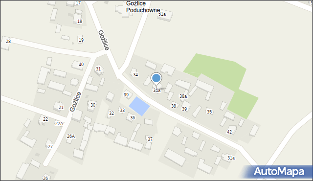 Goźlice, Goźlice, 34a, mapa Goźlice