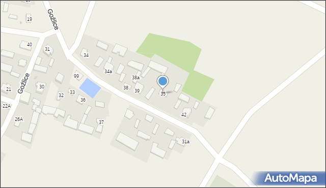 Goźlice, Goźlice, 35, mapa Goźlice