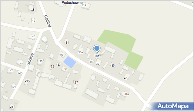 Goźlice, Goźlice, 38a, mapa Goźlice