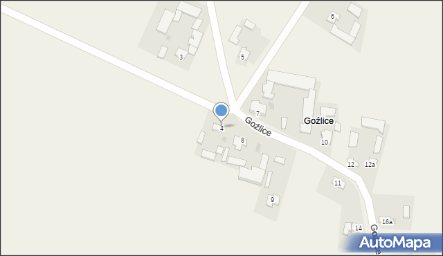 Goźlice, Goźlice, 4, mapa Goźlice