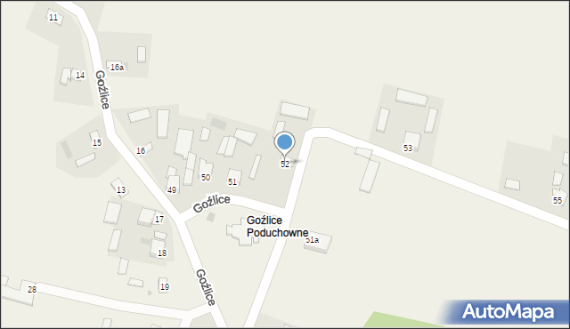 Goźlice, Goźlice, 52, mapa Goźlice