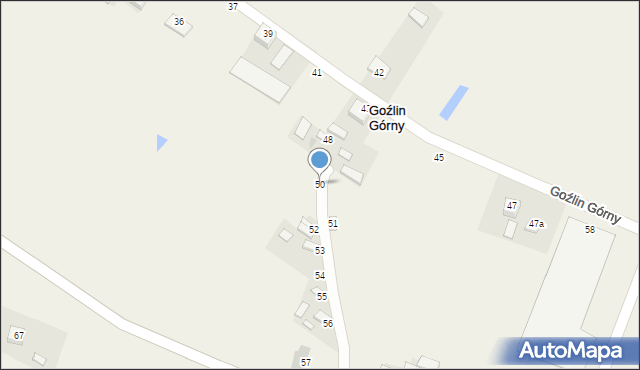 Goźlin Górny, Goźlin Górny, 50, mapa Goźlin Górny