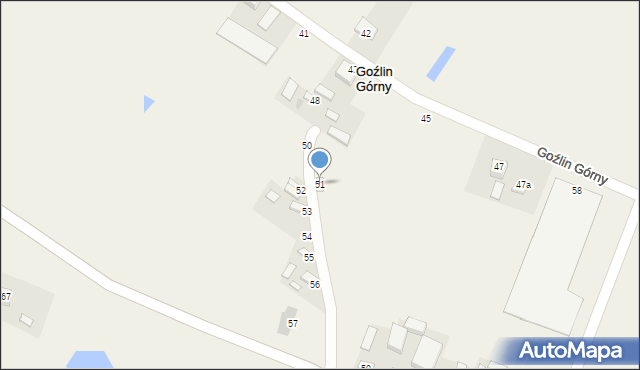 Goźlin Górny, Goźlin Górny, 51, mapa Goźlin Górny