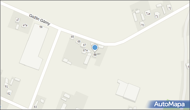 Goźlin Górny, Goźlin Górny, 68, mapa Goźlin Górny