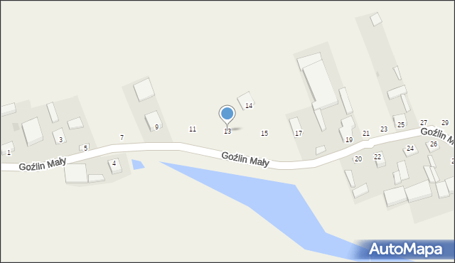 Goźlin Mały, Goźlin Mały, 13, mapa Goźlin Mały