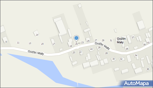 Goźlin Mały, Goźlin Mały, 21, mapa Goźlin Mały