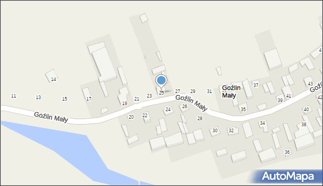 Goźlin Mały, Goźlin Mały, 25, mapa Goźlin Mały
