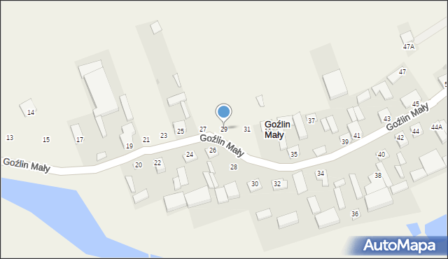 Goźlin Mały, Goźlin Mały, 29, mapa Goźlin Mały
