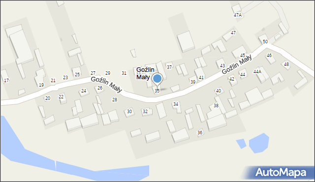 Goźlin Mały, Goźlin Mały, 35, mapa Goźlin Mały