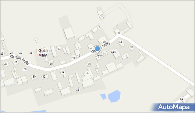 Goźlin Mały, Goźlin Mały, 42, mapa Goźlin Mały