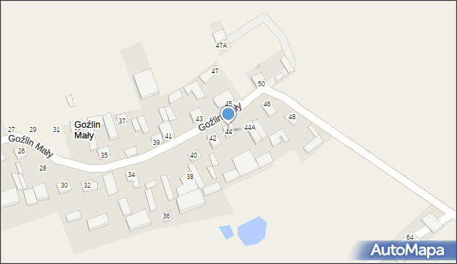 Goźlin Mały, Goźlin Mały, 44, mapa Goźlin Mały
