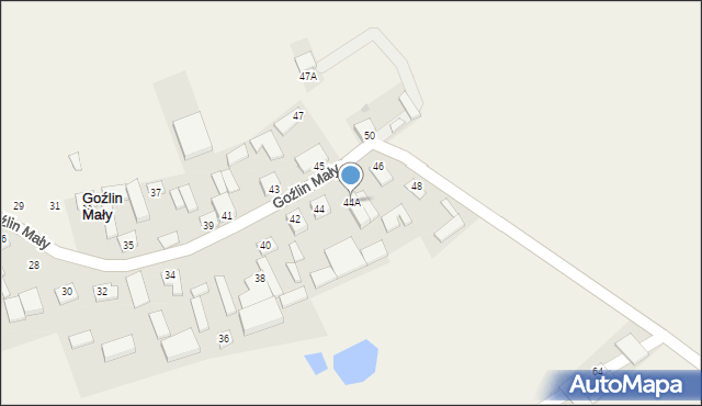 Goźlin Mały, Goźlin Mały, 44A, mapa Goźlin Mały