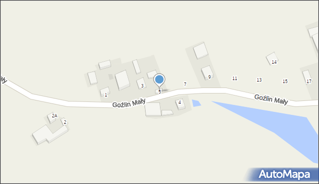 Goźlin Mały, Goźlin Mały, 5, mapa Goźlin Mały