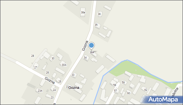 Gozna, Gozna, 34A, mapa Gozna
