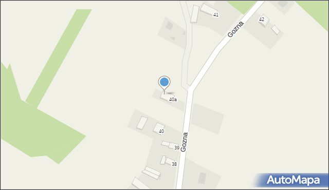 Gozna, Gozna, 40c, mapa Gozna