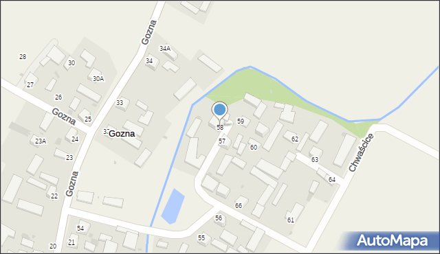 Gozna, Gozna, 58, mapa Gozna