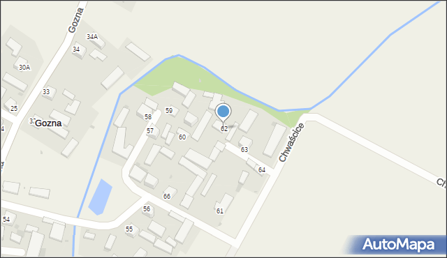 Gozna, Gozna, 62, mapa Gozna