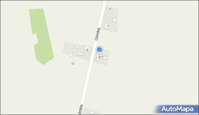 Grabów, Górska, 9, mapa Grabów