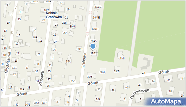 Grabówka, Górna, 39/2, mapa Grabówka