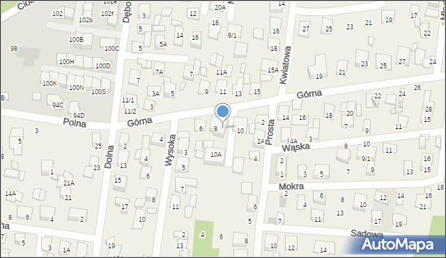 Grabówka, Górna, 8A, mapa Grabówka