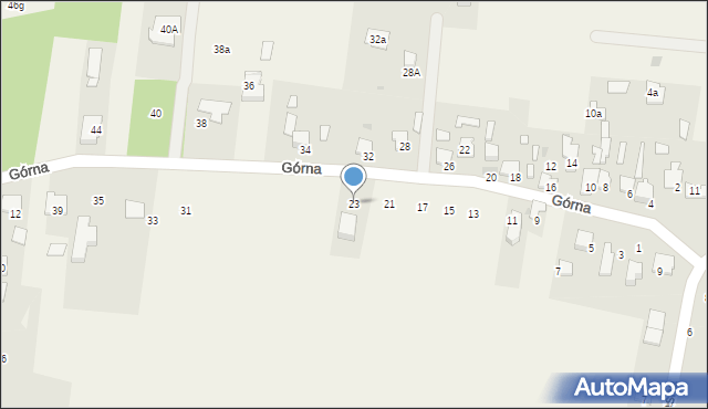 Grądy, Górna, 23, mapa Grądy