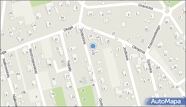 Granica, Gościnna, 1A, mapa Granica