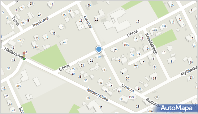 Grodzisk Mazowiecki, Górna, 19, mapa Grodzisk Mazowiecki