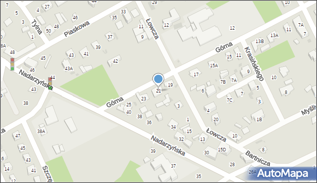 Grodzisk Mazowiecki, Górna, 21, mapa Grodzisk Mazowiecki