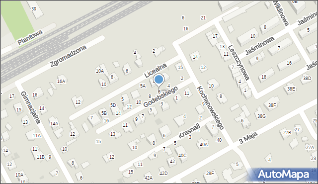 Grodzisk Mazowiecki, Godebskiego Cypriana, 6, mapa Grodzisk Mazowiecki
