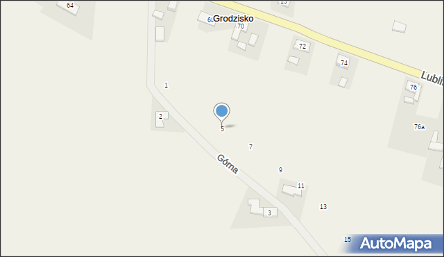 Grodzisko, Górna, 5, mapa Grodzisko