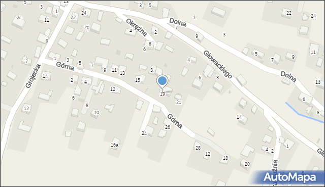 Grojec, Górna, 19, mapa Grojec