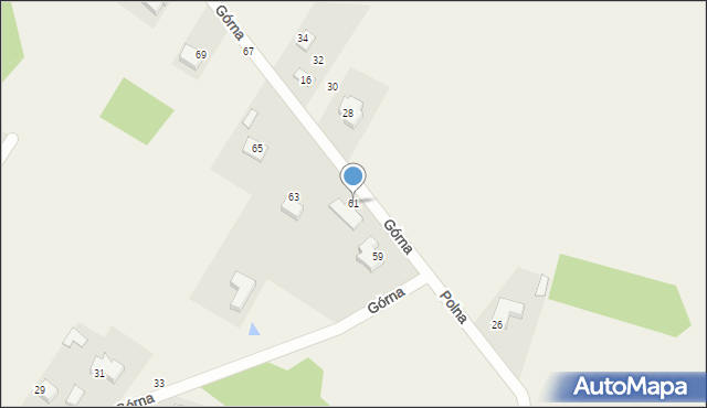 Gruszewnia, Górna, 61, mapa Gruszewnia