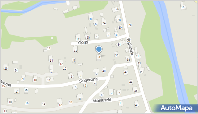 Grybów, Górki, 3, mapa Grybów
