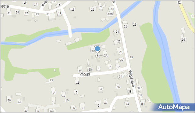 Grybów, Górki, 6, mapa Grybów