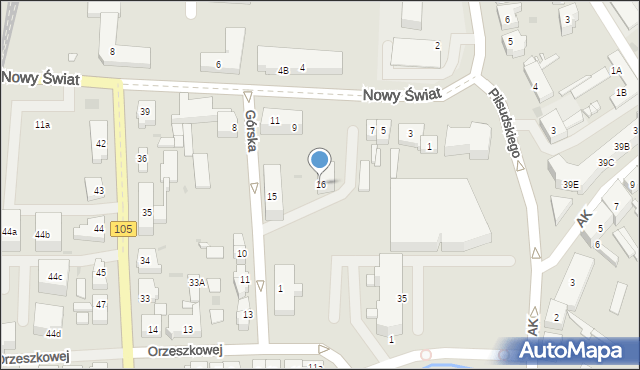 Gryfice, Górska, 16, mapa Gryfice