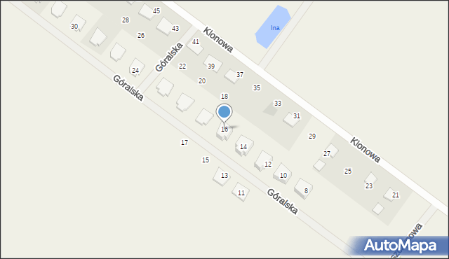 Grzędzice, Góralska, 16, mapa Grzędzice