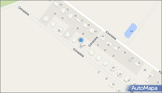 Grzędzice, Góralska, 24, mapa Grzędzice