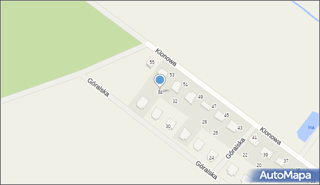 Grzędzice, Góralska, 34, mapa Grzędzice
