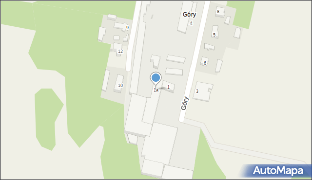 Grzegorzew, Góry, 1a, mapa Grzegorzew