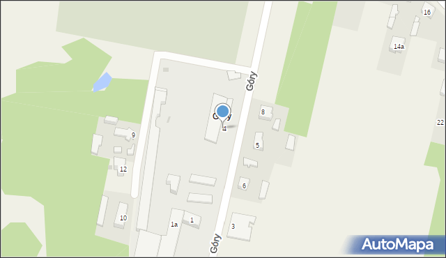 Grzegorzew, Góry, 4, mapa Grzegorzew