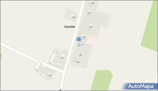 Grzymiszew, Gozdów, 15c, mapa Grzymiszew